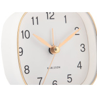 Budík Karlsson KA5957WH Travel Square, 9cm
